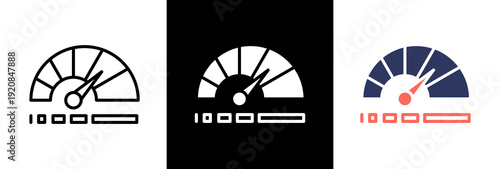 Speedometer triple icon