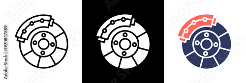 Brake Disc triple icon