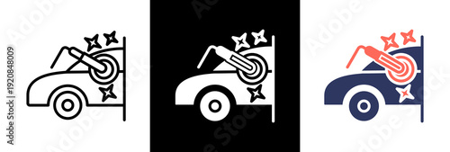 Car Polish triple icon