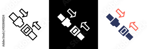 Seat Belt triple icon