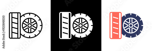 Tire triple icon