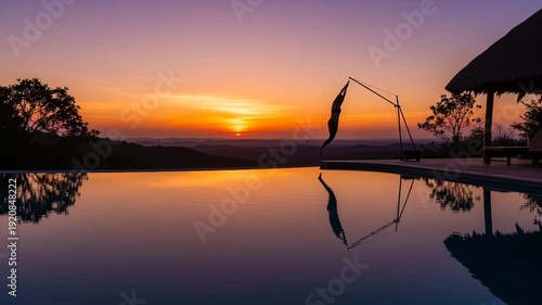 A person interacting with a digital kiosk displaying a blue screen with a PayPal logo in a modern setting