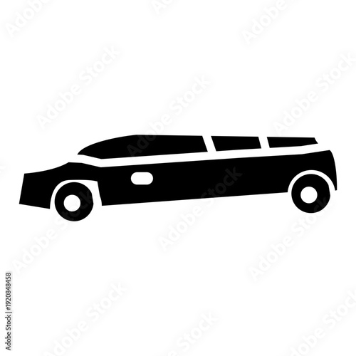 black and white car glyph icon vector