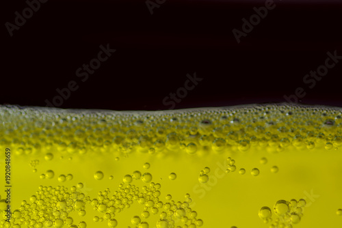 Macro shot of fizzy drink bubbles 