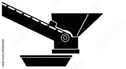 Fuel tanker truck silhouette with hose for refueling.