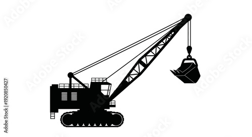 Fuel tanker truck silhouette with hose for refueling.