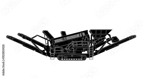 Fuel tanker truck silhouette with hose for refueling.