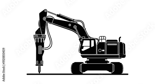 Fuel tanker truck silhouette with hose for refueling.