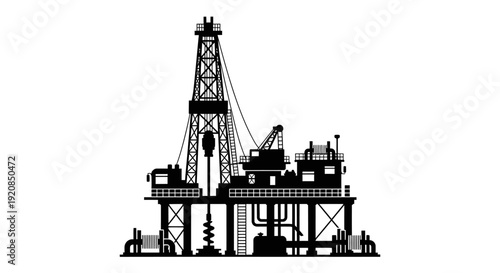Fuel tanker truck silhouette with hose for refueling.