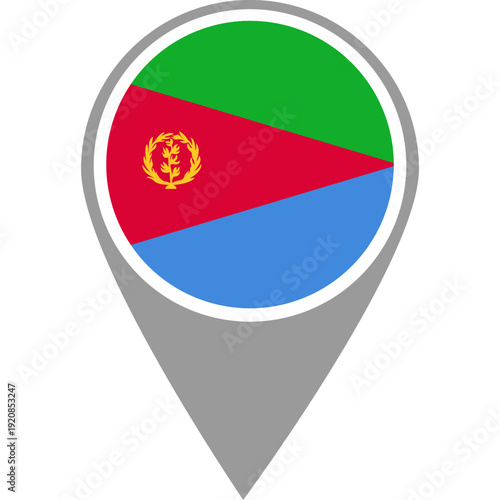 Free Download Eritrea flag location pin, Eritrea flag on location pin, Eritrea map pointer in high quality - GFXLoad