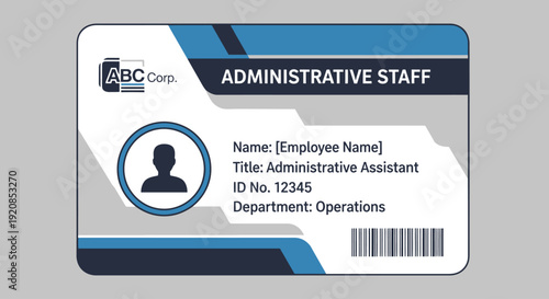 Administrative Staff ID Card Template