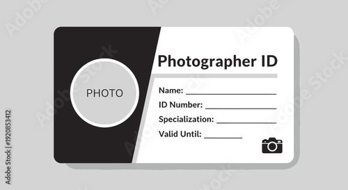 Photographer ID Card Template Design