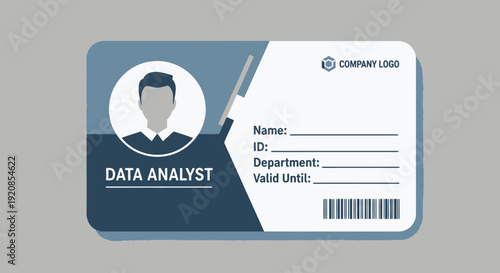 Data Analyst ID Card Template