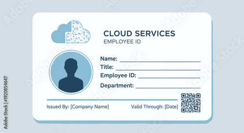 Cloud Services Employee ID Card Template