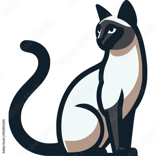 Siamese Cat Vector Icon