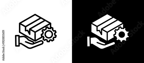 Product Management whiteblack icon