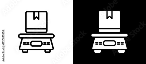 Product Weighing whiteblack icon