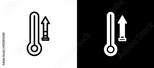 High Temperature whiteblack icon