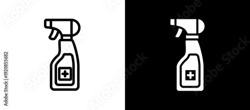 Disinfection whiteblack icon