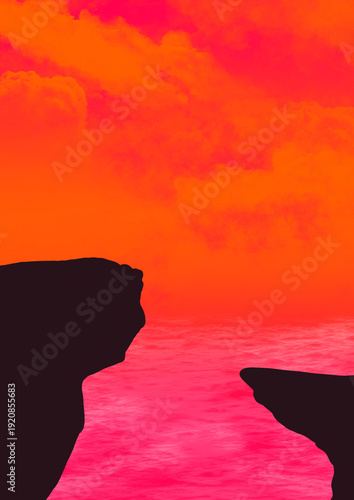 silhouette of a man on the beach