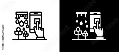 Smart Farm whiteblack icon