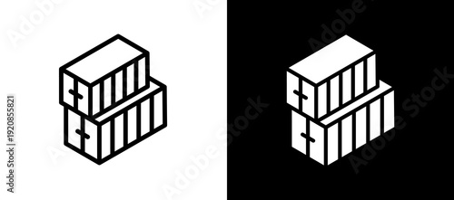 Container whiteblack icon