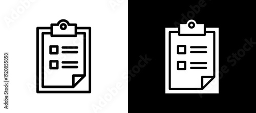 Clipboard whiteblack icon