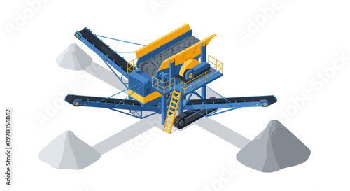 Industrial crushing and screening equipment for mining and construction.