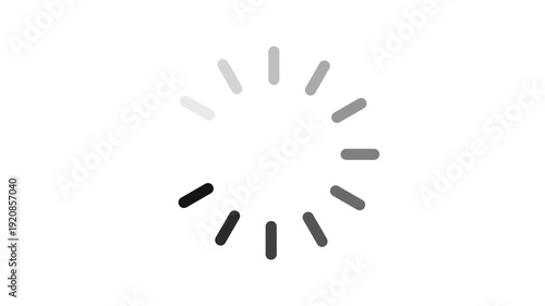 oading wheel animation - Animated spinning load icon with alpha layer transparent background. Loading circle icon animation on white background.