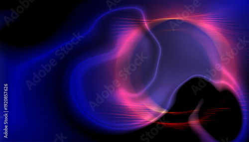 Fotografija Ethereal blue and pink smoke background displays soft glowing nebular clouds wit