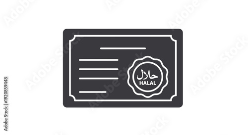 Halal certification logo on a certificate template design.