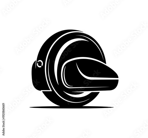 Black Vector Self-Balancing Electric Scooter Silhouette