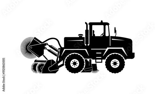 Heavy Duty Road Grader and Snow Plow Vehicle