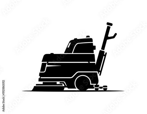 Industrial Ride-On Floor Scrubber Silhouette