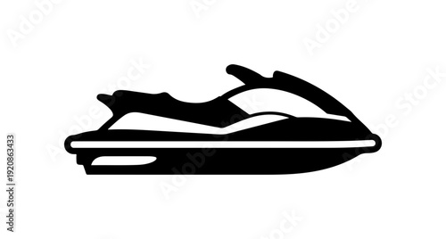 Black Vector Jet Ski Silhouette