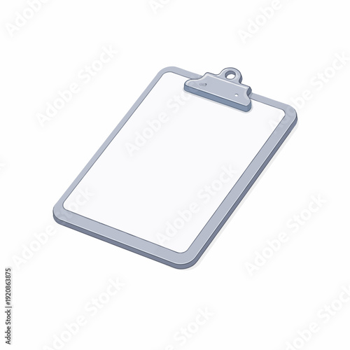Clean and minimalist medical clipboard vector illustration, perfect for healthcare documentation, patient records, and task management designs