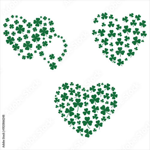 Shamrock Heart, Clover Leaf Svg 