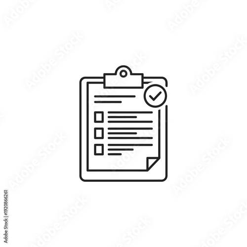 Digital Medical Checklist Icon for Healthcare and Patient Management
