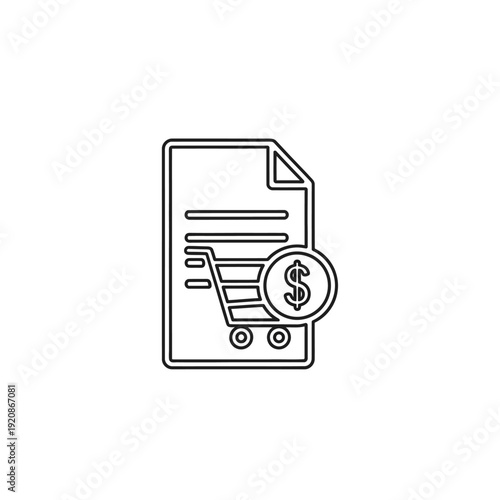 Digital Shopping Cart with Dollar Symbol and Mobile Device Illustration for E-Commerce and Online Payment Concepts