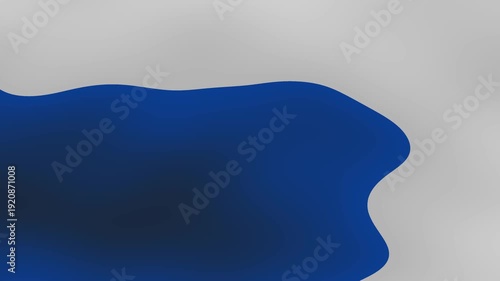 Abstract Blue Shape on White Background.