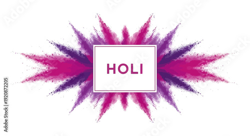 Colorful Holi festival banner with editable vector illustration on a white background for social media posts and business promotions in India.