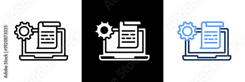 Coding Process triple icon