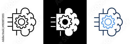 Machine Learning triple icon