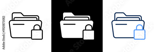 Folder Security triple icon