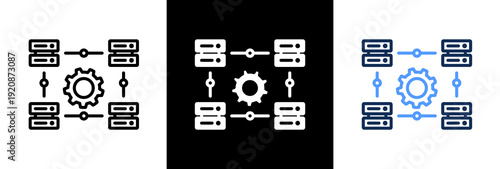 Server Connection triple icon