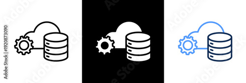 Cloud Data triple icon