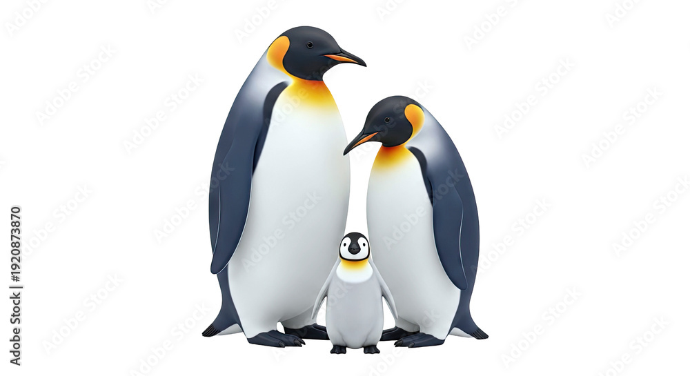 Fototapeta premium Emperor Penguin Family
