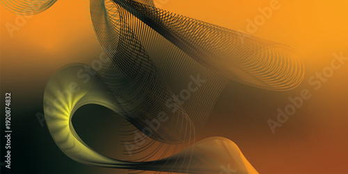 Deep black noisy background featuring radiant Orange, green, and Chocolate smooth gradient swirls with subtle glow and soft blur transitions for contemporary poster, header, and banner design.