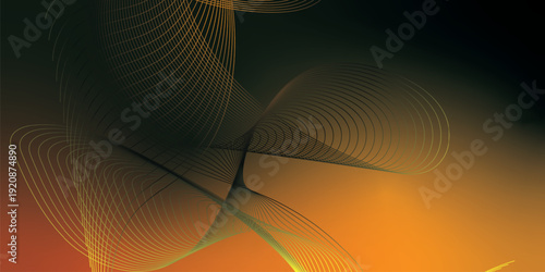 Deep black noisy background featuring radiant Orange, green, and Chocolate smooth gradient swirls with subtle glow and soft blur transitions for contemporary poster, header, and banner design.
