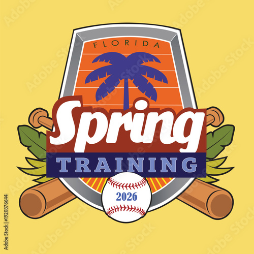 A logo design for spring training baseball.